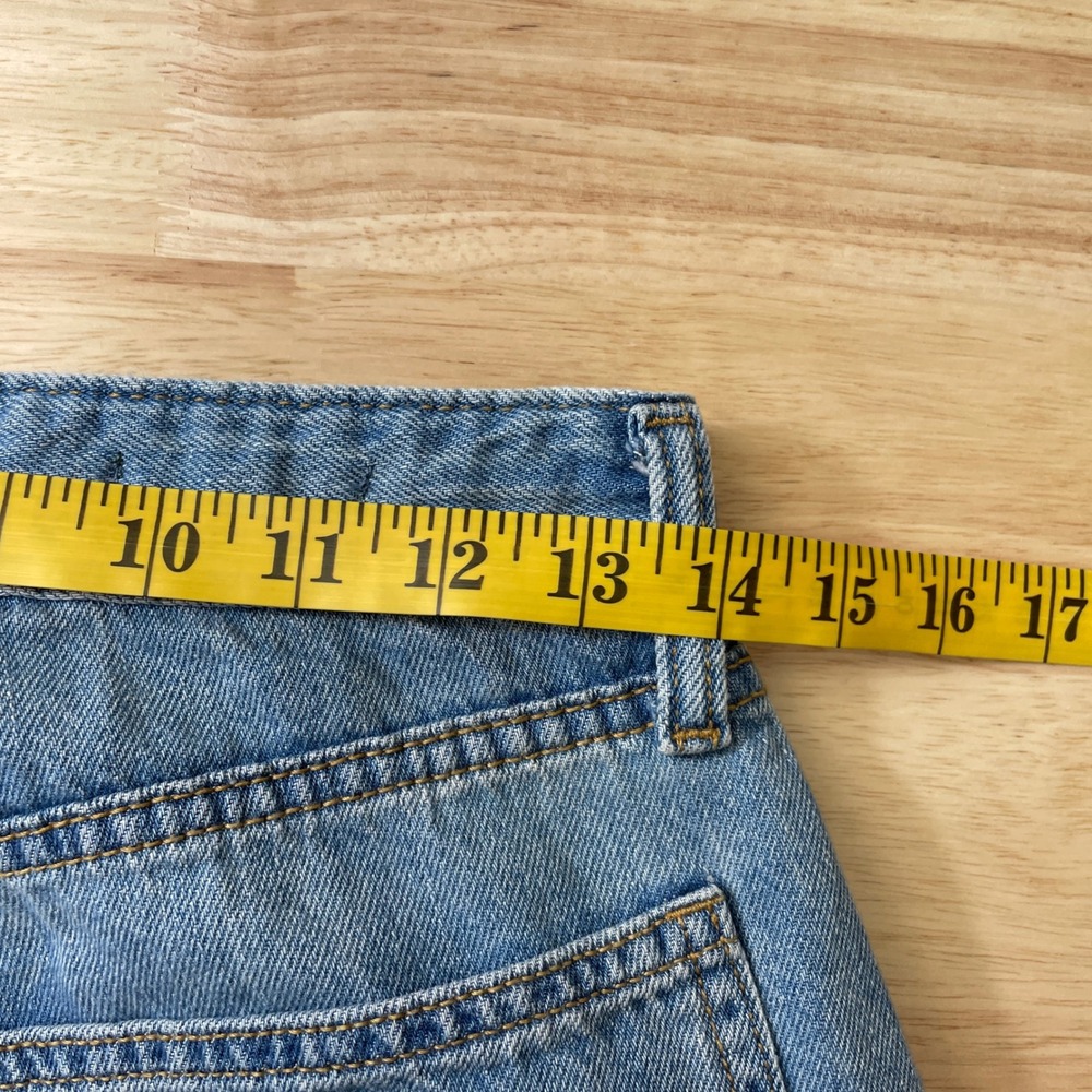 Wild Fable Womens Mid-Rise Baggy Cargo Jeans Blue Denim Size 2R Wide Leg Utility - Picture 9 of 14